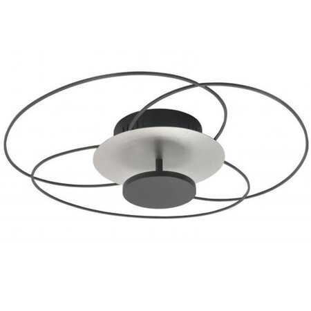 Highlight Design plafondlamp Fiore Ø52 cm zwart zilver
