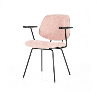Eetkamerstoel Lynn met armleuning roze fletcher