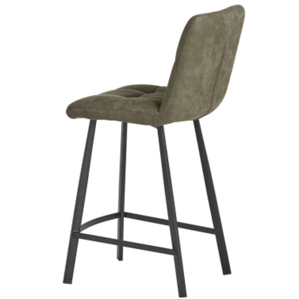 Le Chair Industriële – Barstoel - Olijfgroen – Cowboy - Voetsteun - Bolero