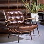 Klassieke – Fauteuil - Bruin - Leder - Bastiaan