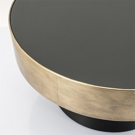By-Boo Industriële Koffietafel Bunga Ø75 cm goud messing