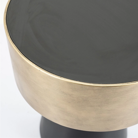 By-Boo Industriële Koffietafel Bunga Ø40 cm goud messing