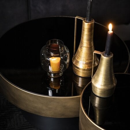 By-Boo Industriële Koffietafel Bunga Ø40 cm goud messing