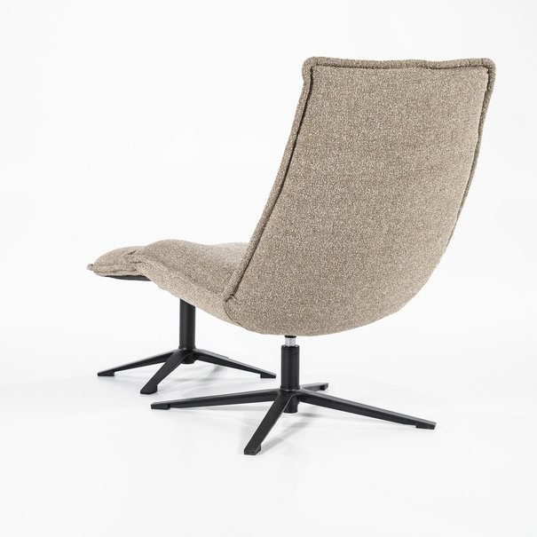 Eleonora Moderne – Fauteuil - Beige - Bouclé - Draaibaar - Marcus