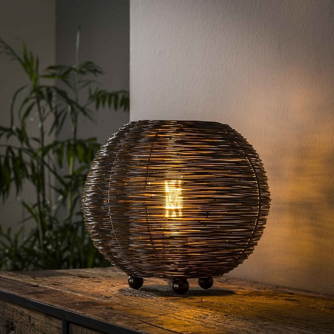Deens Kolibrie Geloofsbelijdenis Moderne -Tafellamp - Zwart Nikkel - Ø30 cm - Webb