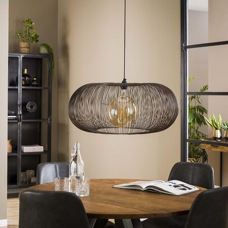 BelaLuz Industriële hanglamp Vince Ø70 cm brons