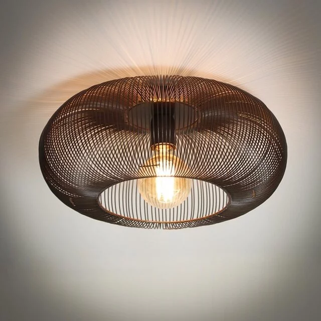 Plafondlamp Vince Ø43 cm brons