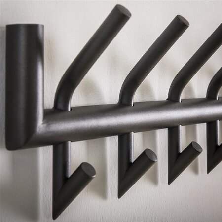 BelaLuz Moderne garderobe Hook 2x8 Donkergrijs mat