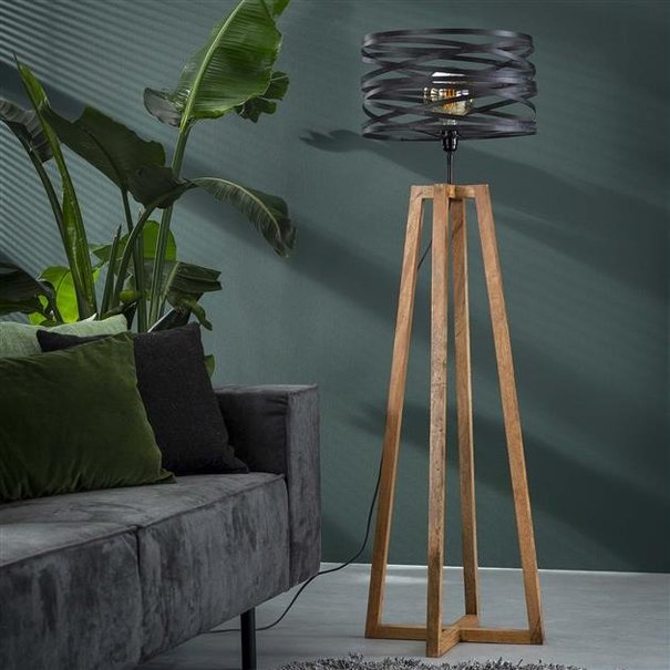 BelaLuz Landelijke - Vloerlamp - Bruin - 40 cm - Morgan