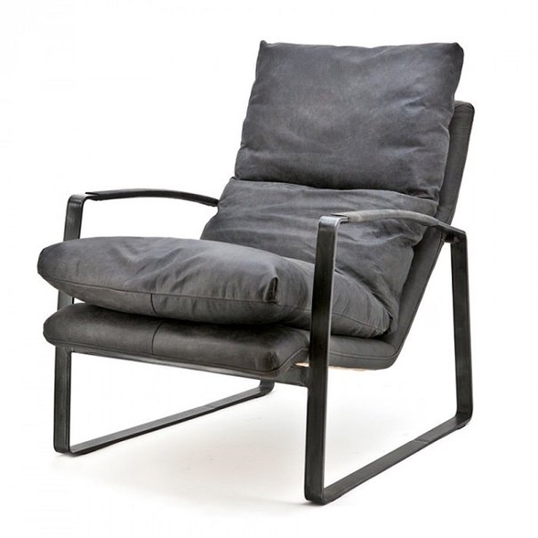 Eleonora Moderne - Fauteuil - antraciet vintage leer - Lex