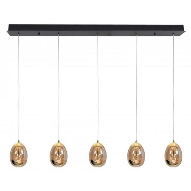 Hanglamp Golden Egg 5-lichts goud