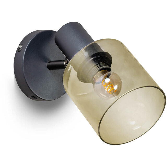 Wandlamp Sledge glass 1-lichts groen Ø12 cm