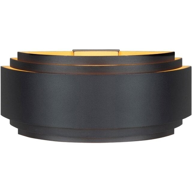 Wandlamp Sofia 1-lichts zwart goud