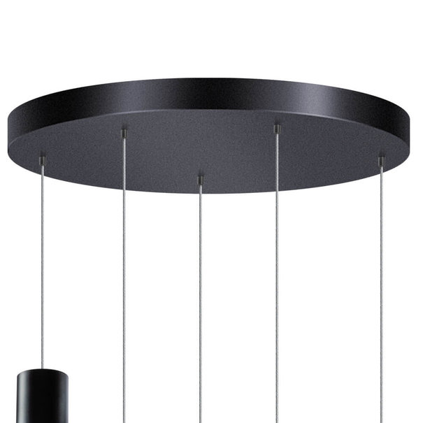 ETH Modern - Hanglamp  - 5 lichts - Getrapt - Smoke - Gary
