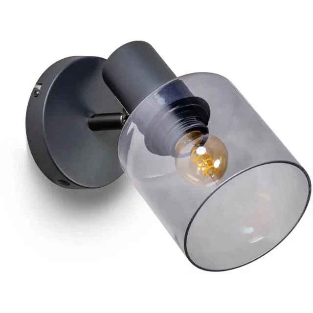 Wandlamp Sledge Glass Smoke Ø12 cm