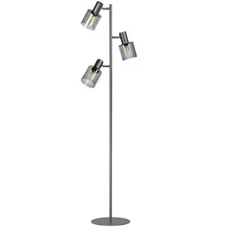 Vloerlamp Sledge Glass 3-lichts Smoke Glas