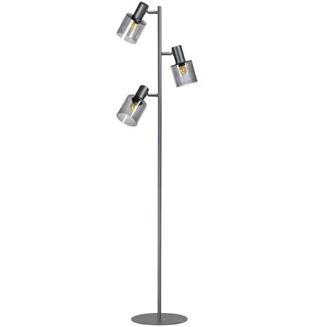 Vloerlamp Sledge Glass 3-lichts Smoke Glas
