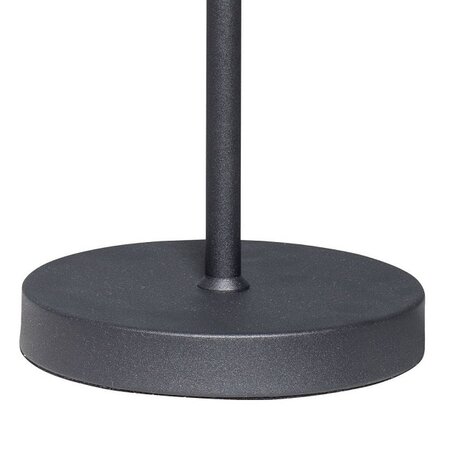 ETH Industrieel tafellamp Sledge 1-lichts Ø11,5 cm zwart met smoke glas