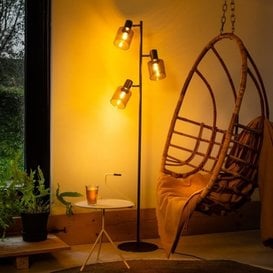 Vloerlamp Sledge Glass 3-lichts groen