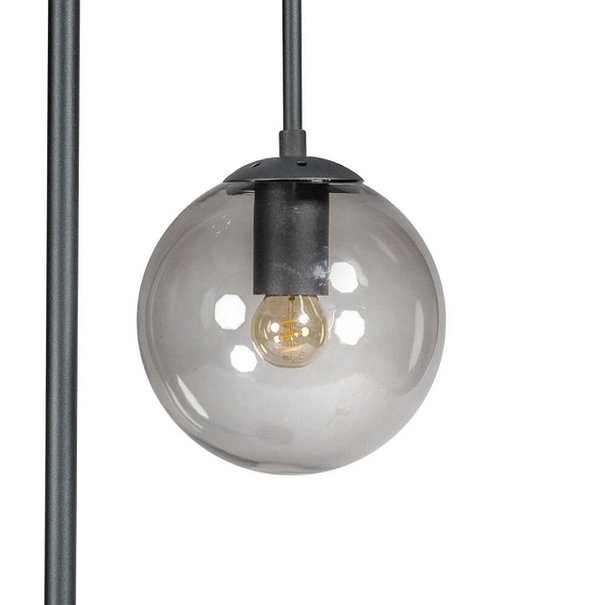 ETH Industrieel - Vloerlamp - 3 lichts - Zwart - Smoke - Davina