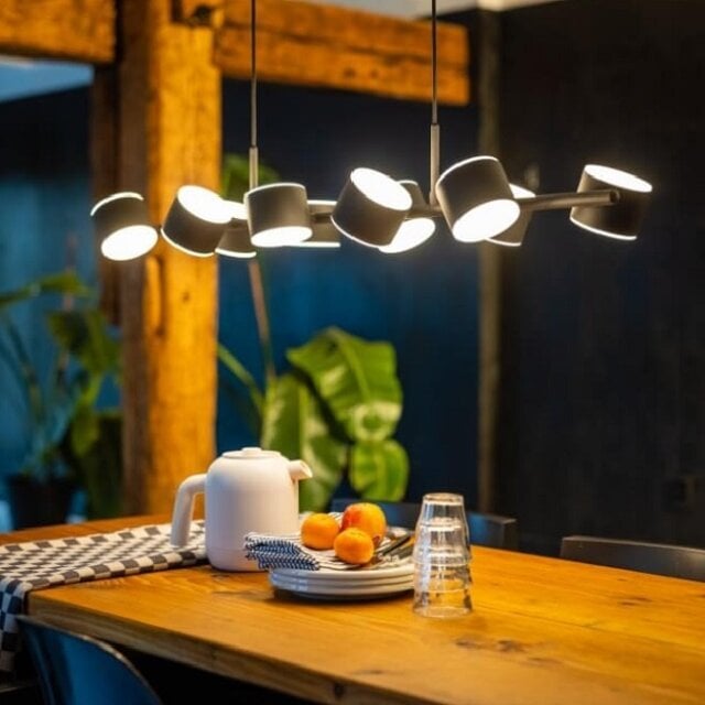 Hanglamp Prince 10-lichts Zwart