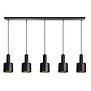 Industrieel - Hanglamp - 5 lichts - Zwart Goud - Sledge