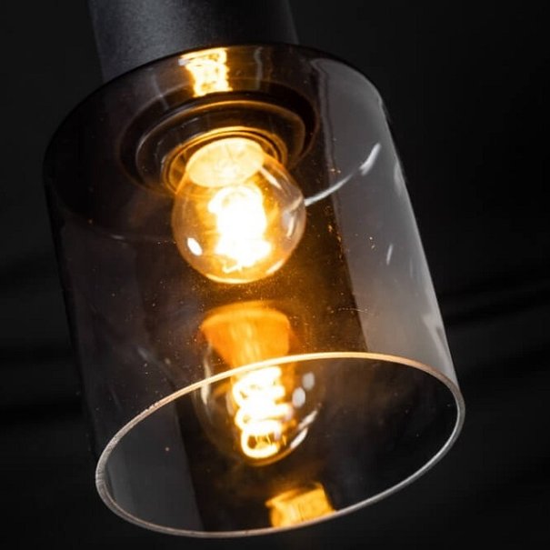 ETH Modern - Hanglamp - 1 lichts - Smoke glas - Ø12 cm - Sledge