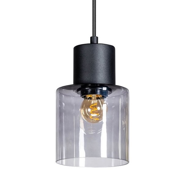 ETH Modern - Hanglamp - 1 lichts - Smoke glas - Ø12 cm - Sledge