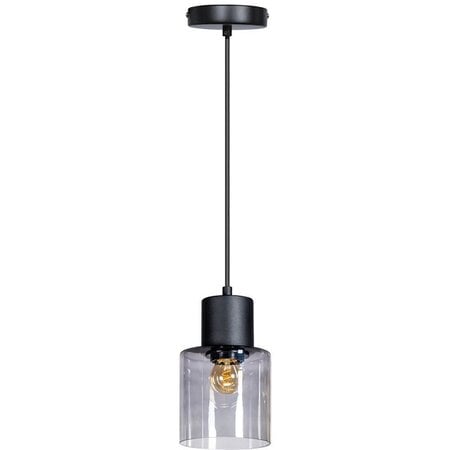 ETH Modern hanglamp Sledge 1-lichts Ø12 cm met smoke glas