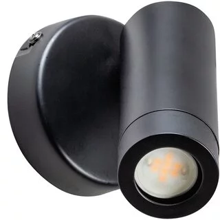 Wandspot Miller 1-lichts Zwart en Goud