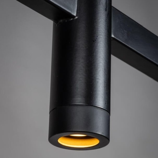 ETH Moderne - Hanglamp - 6-lichts - Zwart en Goud - Miller