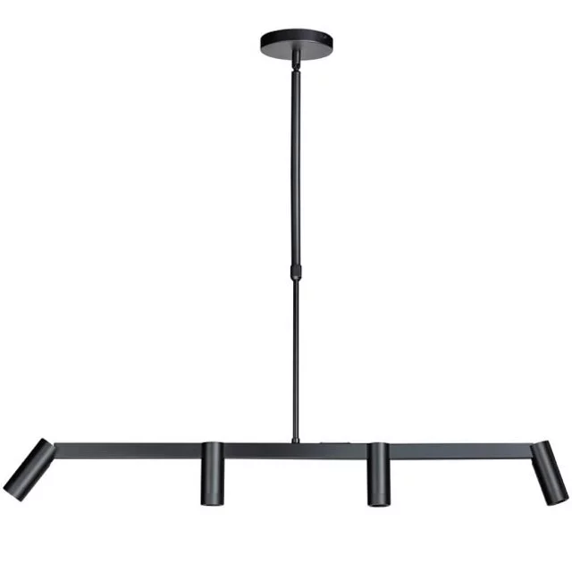 Hanglamp Miller 4-lichts Zwart en Goud