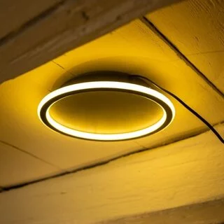 Plafondlamp Lois rond LED 20W  zwart 3 standen