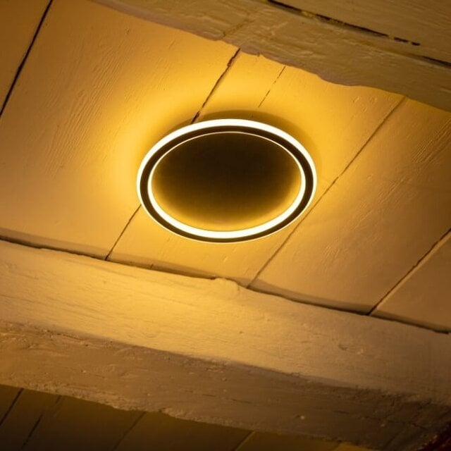 Plafondlamp Lois rond LED 15W zwart 3 standen