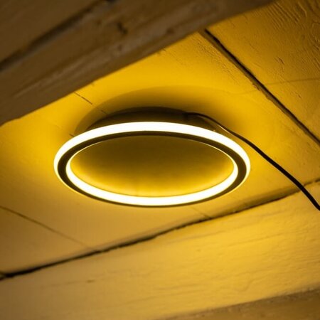 ETH Modern plafondlamp Lois 15W LED rond 3 standen zwart