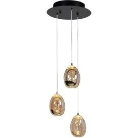 Hanglamp Golden Egg 3-lichts getrapt goud