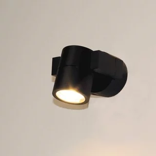Wandlamp Single 1-lichts zwart kantelbaar