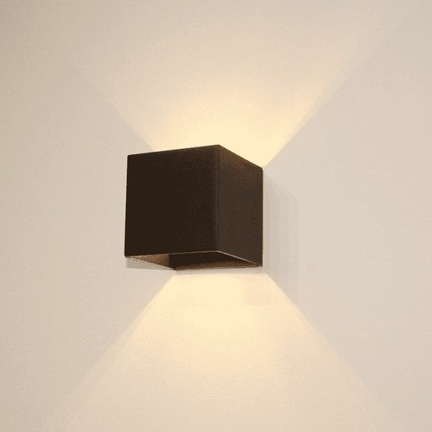 Artdelight Modern - Wandlamp - 1 lichts - Up & Down - Zwart - Gymm