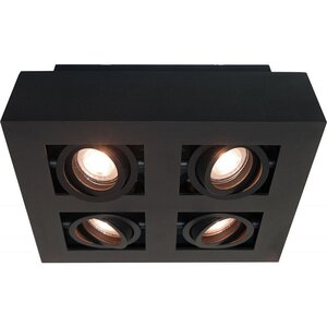 Artdelight Moderne opbouwspot Bosco 4-lichts zwart