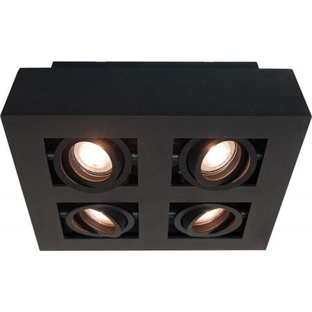 Artdelight Moderne opbouwspot Bosco 4-lichts zwart
