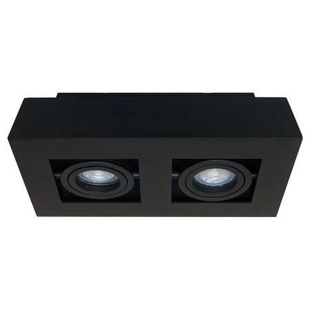 Artdelight Moderne opbouwspot Bosco 2-lichts zwart