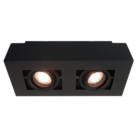 Artdelight Moderne opbouwspot Bosco 2-lichts zwart