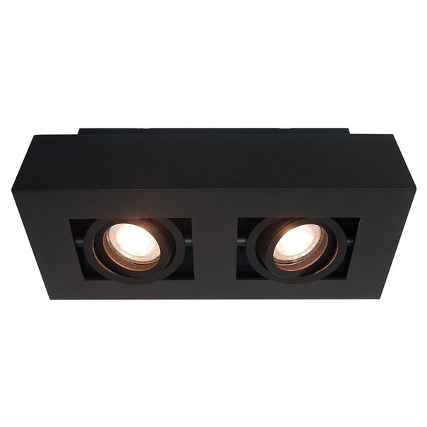Artdelight Moderne - Opbouwspot - 2 lichts - Zwart - Bosco