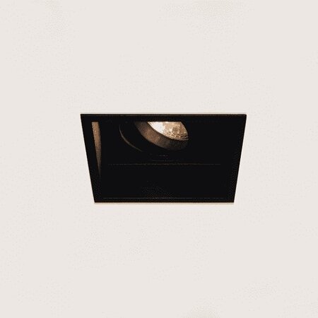 Artdelight Industrieel Modern inbouwspot Rex 1-lichts zwart vierkant