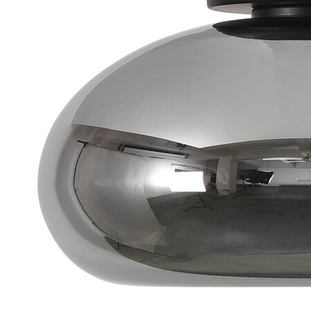 Artdelight Modern plafondlamp Paradise 1-lichts smoke glas