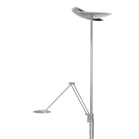 Highlight Modern vloerlamp Sapporo Uplighter staal met dimmer