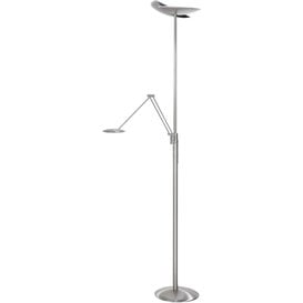 Vloerlamp  Sapporo uplighter staal met dimmer