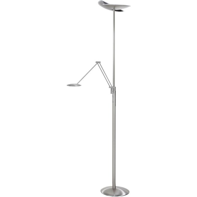 Vloerlamp  Sapporo uplighter staal met dimmer