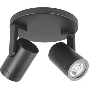 Highlight Modern opbouwspot Halo 2-lichts rond zwart