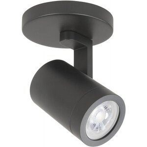 Highlight Moderne opbouwspot Halo 1-lichts rond zwart